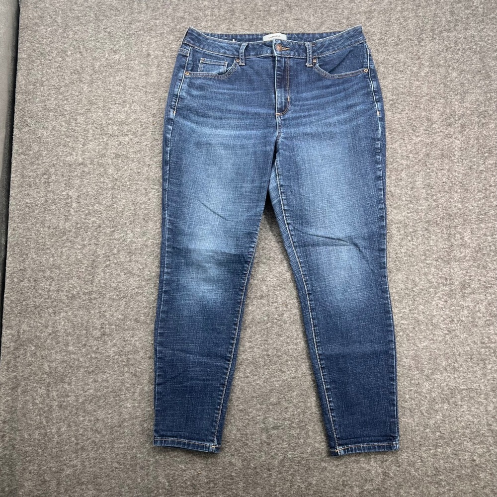 Sonoma Goods For Life Womens 12S‎ Dark Wash Skinny Jeans Mid Rise Denim Blue